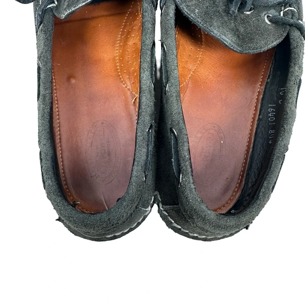Rancourt & Co GH Powell Mens 10 D Blue Suede Boat Shoes Made in Maine USA 16401